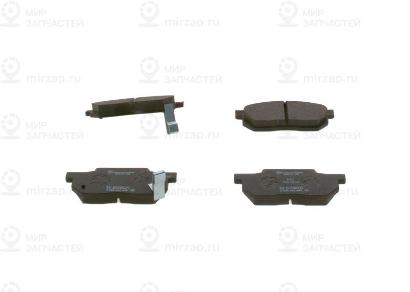 Комплект тормозных колодок, дисковый тормоз BOSCH 0986490440
