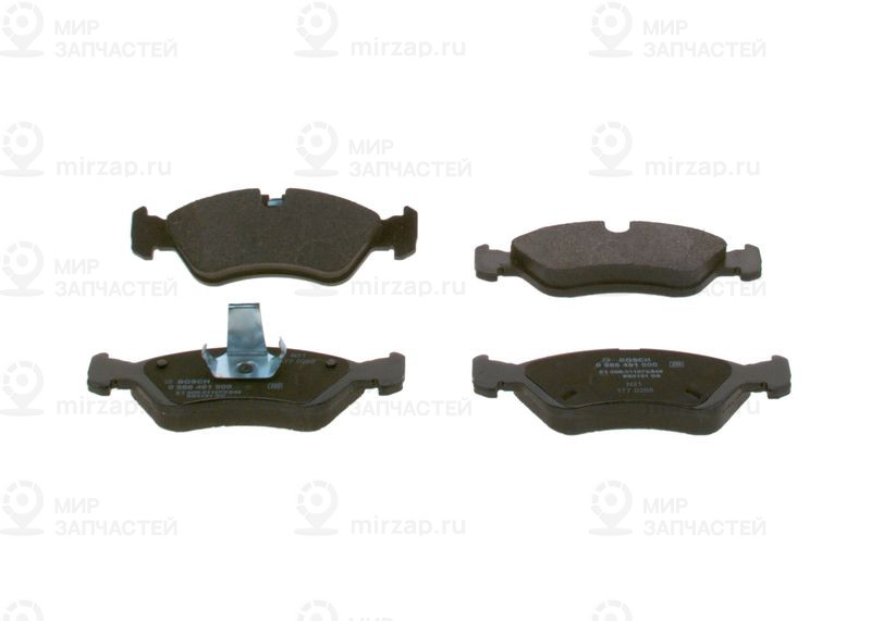 Комплект тормозных колодок, дисковый тормоз BOSCH 0986491900