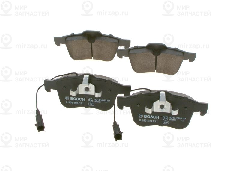 Комплект тормозных колодок, дисковый тормоз BOSCH 0986494071