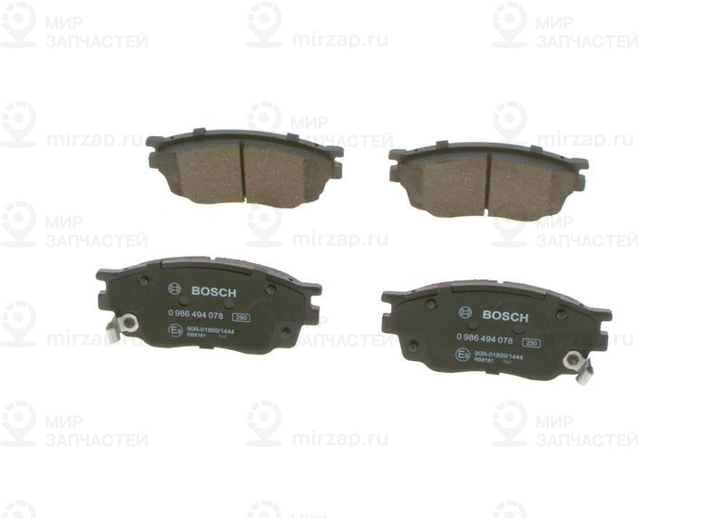 Комплект тормозных колодок, дисковый тормоз BOSCH 0986494078