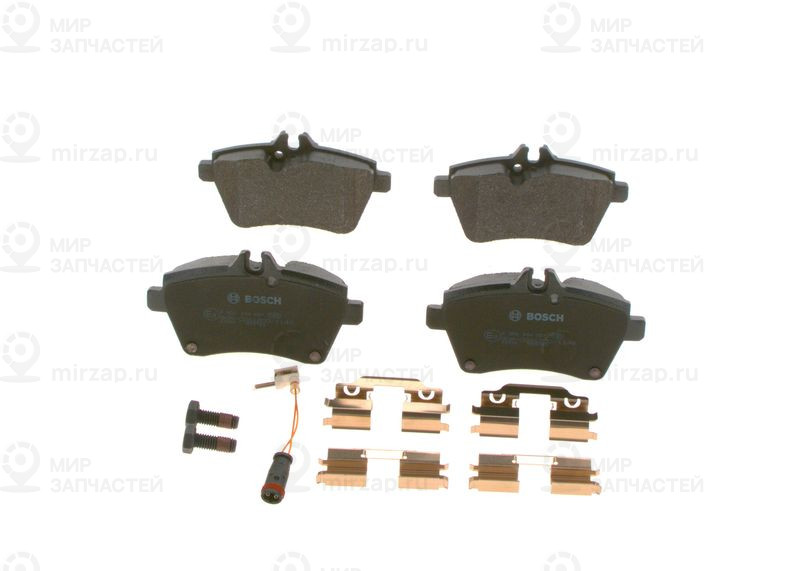Комплект тормозных колодок, дисковый тормоз BOSCH 0986494087