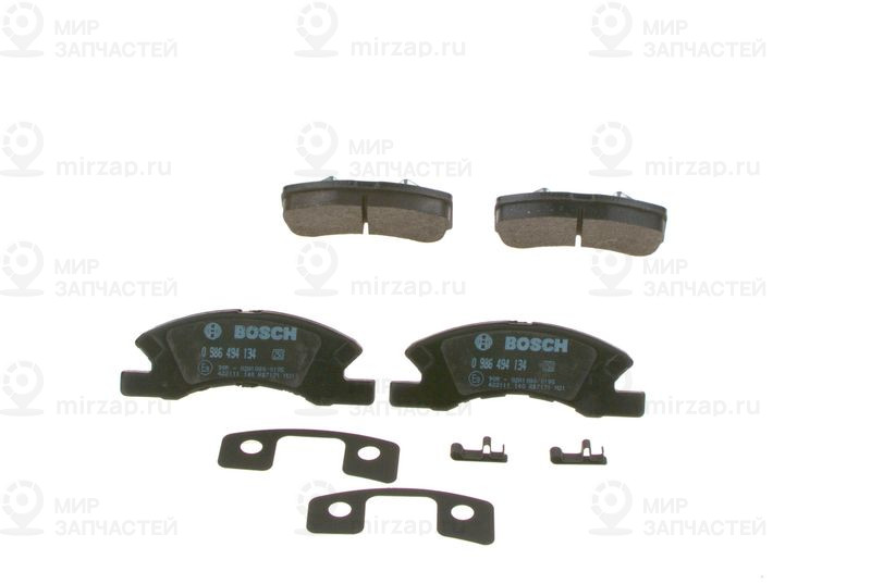 Комплект тормозных колодок, дисковый тормоз BOSCH 0986494134