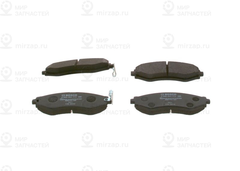 Комплект тормозных колодок, дисковый тормоз BOSCH 0986494173