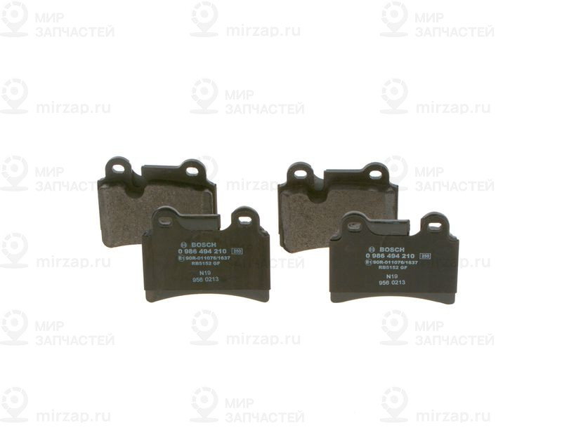 Комплект тормозных колодок, дисковый тормоз BOSCH 0986494210