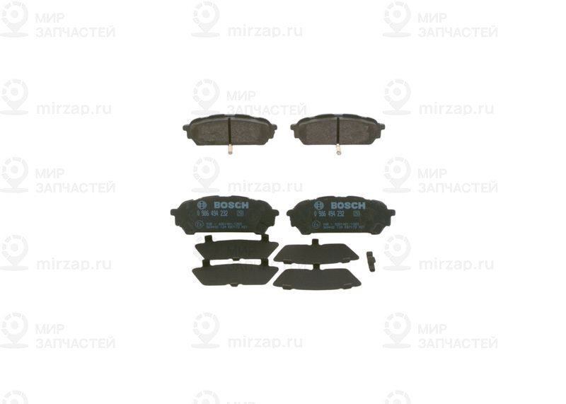 Комплект тормозных колодок, дисковый тормоз BOSCH 0986494232