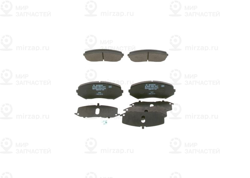 Комплект тормозных колодок, дисковый тормоз BOSCH 0986494241