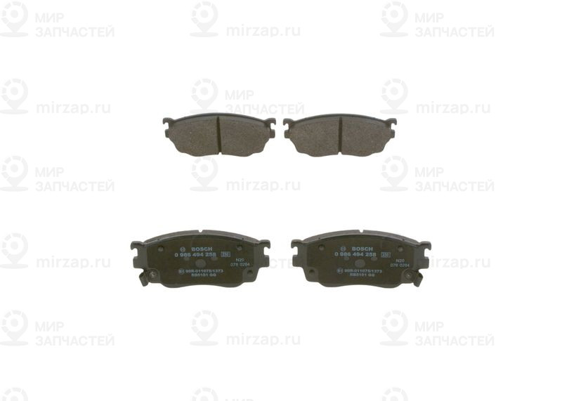 Комплект тормозных колодок, дисковый тормоз BOSCH 0986494258