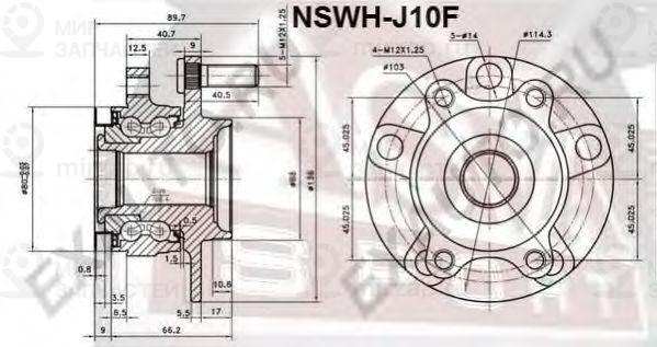 Ступица колеса ASVA NSWHJ10F
