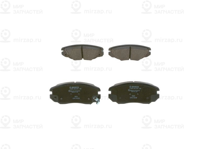 Комплект тормозных колодок, дисковый тормоз BOSCH 0986494279