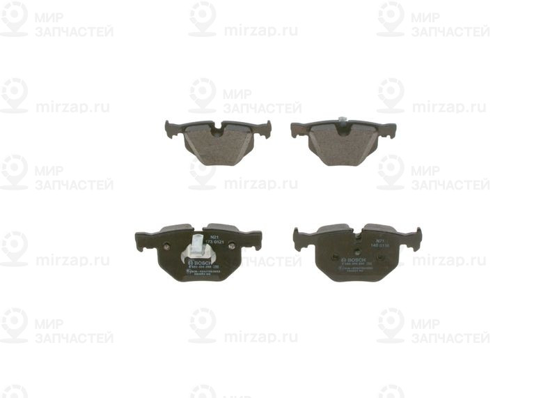Комплект тормозных колодок, дисковый тормоз BOSCH 0986494286