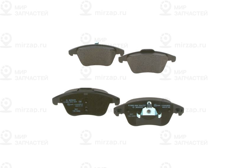 Комплект тормозных колодок, дисковый тормоз BOSCH 0986494324