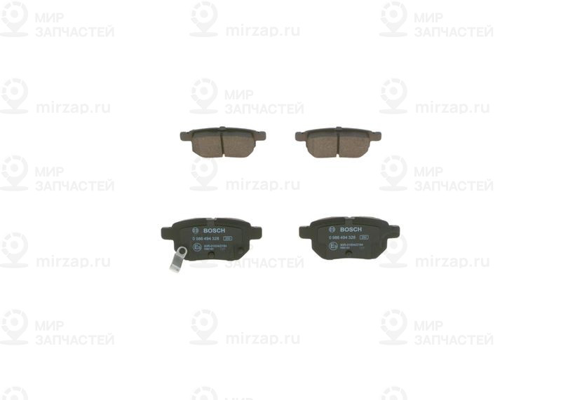 Комплект тормозных колодок, дисковый тормоз BOSCH 0986494328