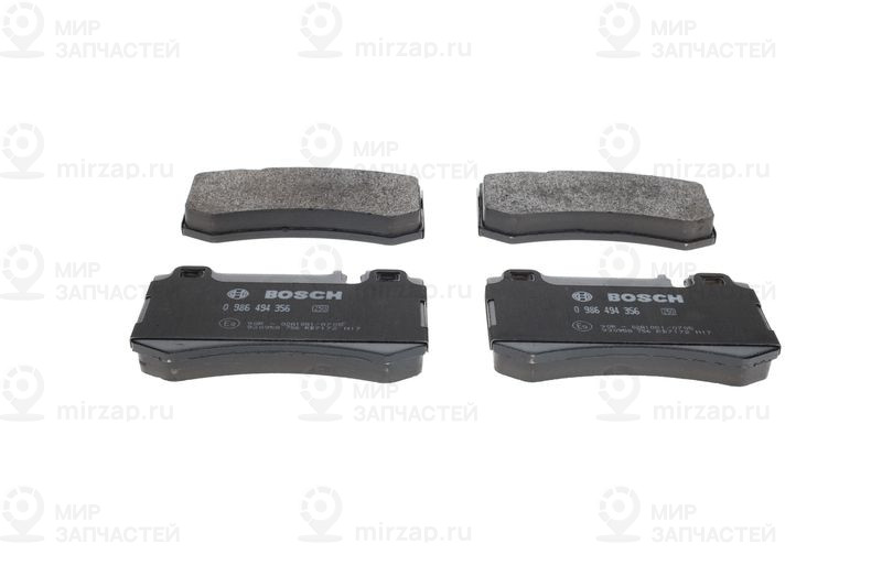 Комплект тормозных колодок, дисковый тормоз BOSCH 0986494356
