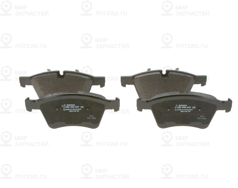 Комплект тормозных колодок, дисковый тормоз BOSCH 0986494427