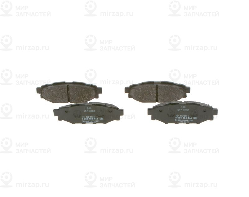 Комплект тормозных колодок, дисковый тормоз BOSCH 0986494444
