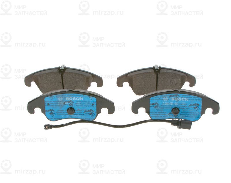 Комплект тормозных колодок, дисковый тормоз BOSCH 0986494456