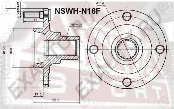 Ступица колеса ASVA NSWHN16F