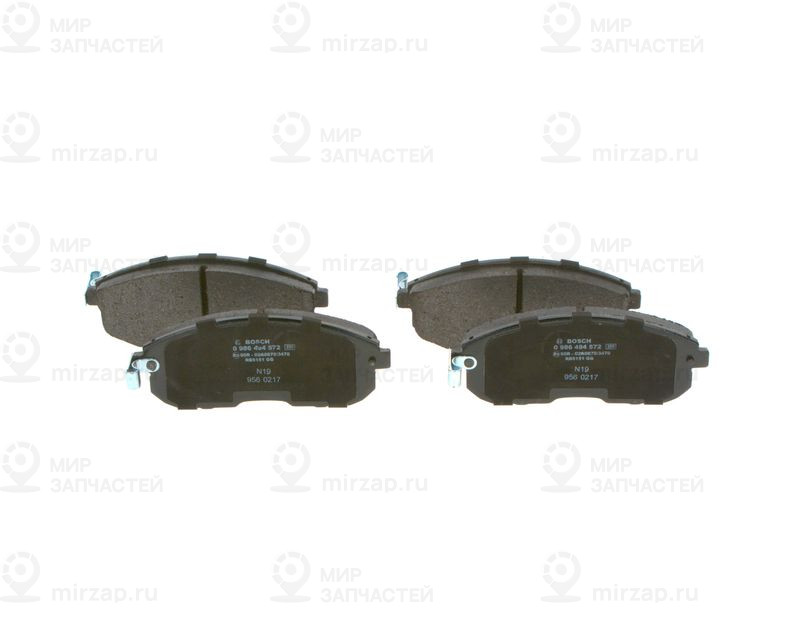 Комплект тормозных колодок, дисковый тормоз BOSCH 0986494572