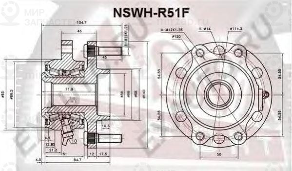Ступица колеса ASVA NSWHR51F
