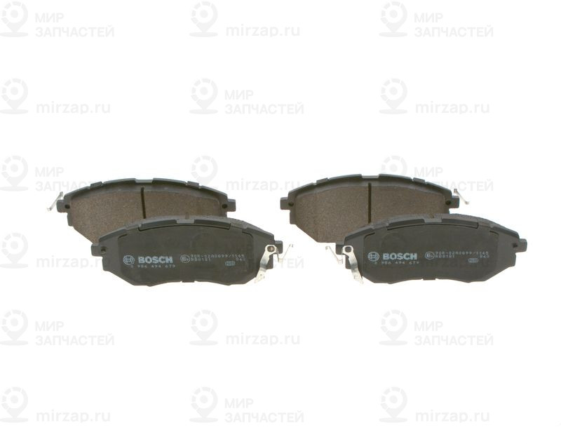 Комплект тормозных колодок, дисковый тормоз BOSCH 0986494679