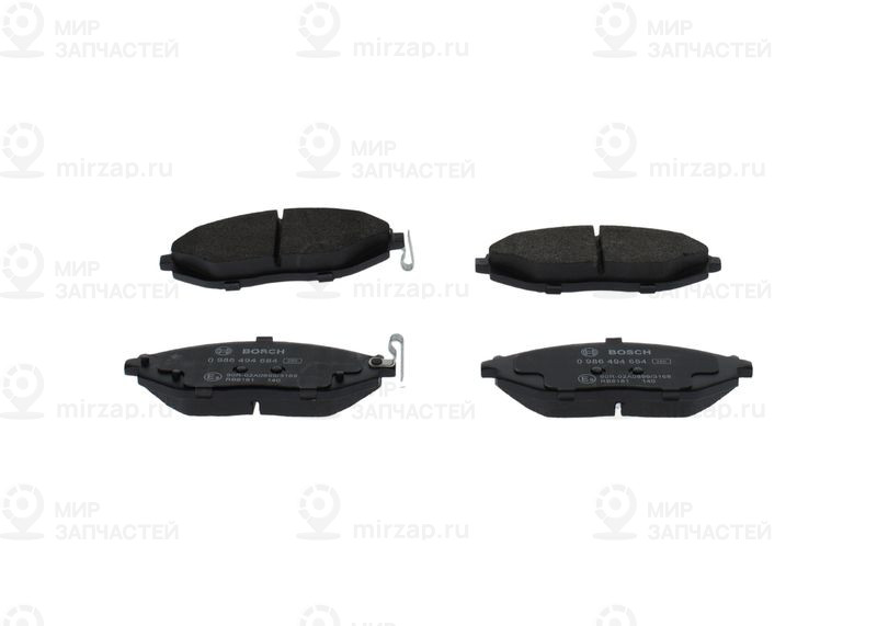 Комплект тормозных колодок, дисковый тормоз BOSCH 0986494684