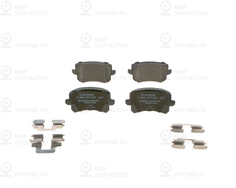 Комплект тормозных колодок, дисковый тормоз BOSCH 0986494731