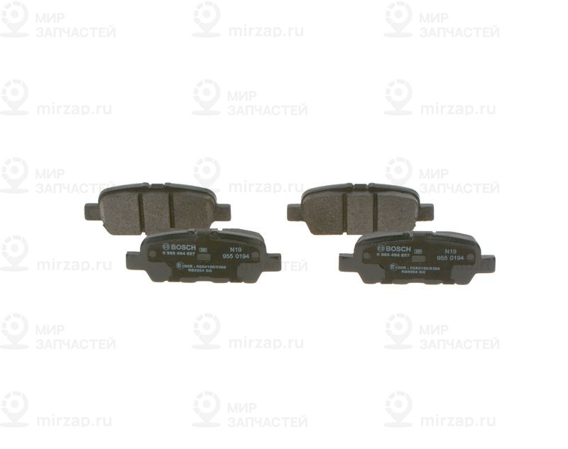 Комплект тормозных колодок, дисковый тормоз BOSCH 0986494857