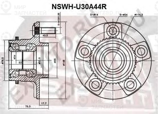 Запчасть ASVA NSWHU30A44R