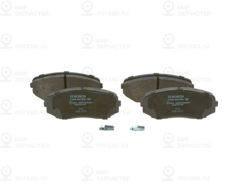 Комплект тормозных колодок, дисковый тормоз BOSCH 0986494879