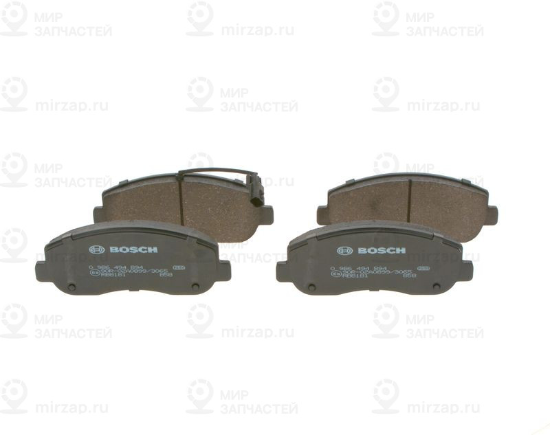 Комплект тормозных колодок, дисковый тормоз BOSCH 0986494894