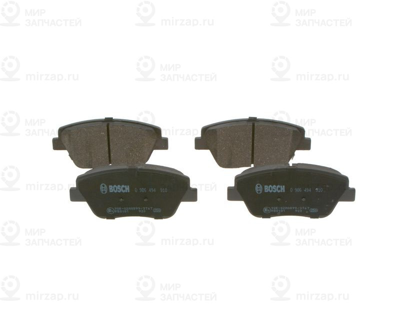 Комплект тормозных колодок, дисковый тормоз BOSCH 0986494910