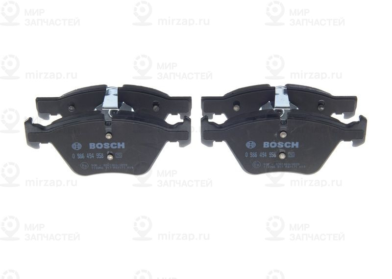 Комплект тормозных колодок, дисковый тормоз BOSCH 0986494958