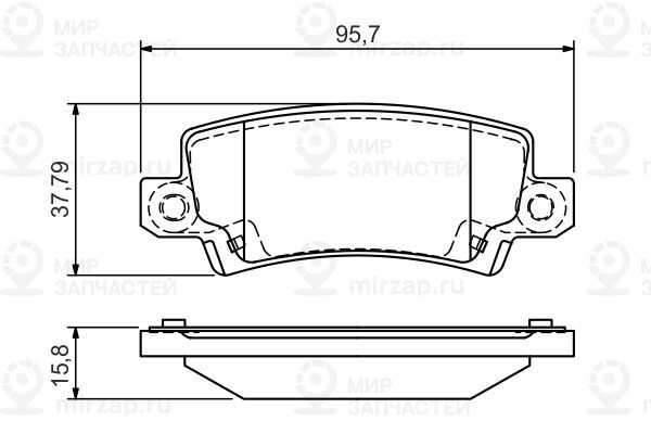 Комплект тормозных колодок, дисковый тормоз BOSCH 0986495072