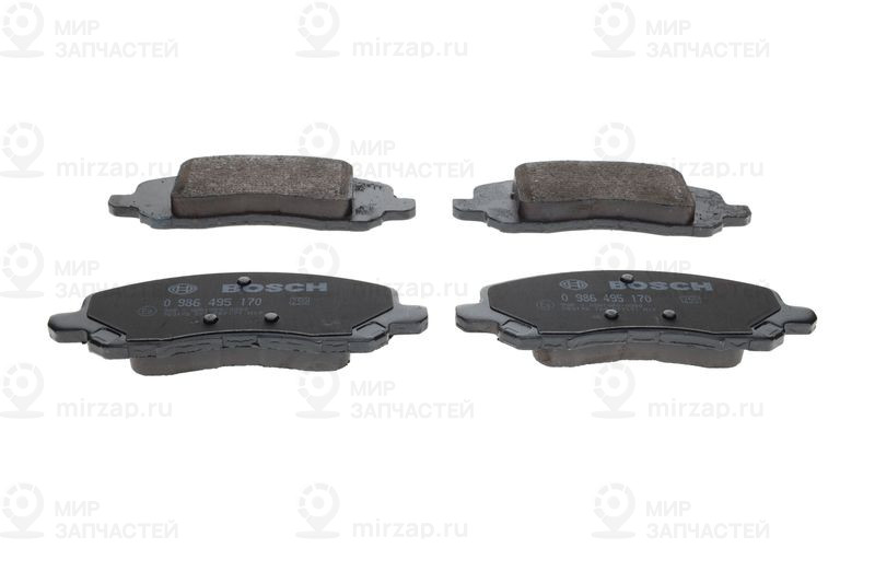 Комплект тормозных колодок, дисковый тормоз BOSCH 0986495170