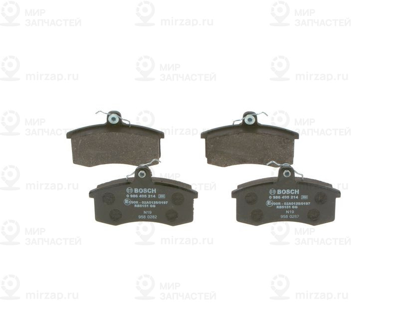 Комплект тормозных колодок, дисковый тормоз BOSCH 0986495214