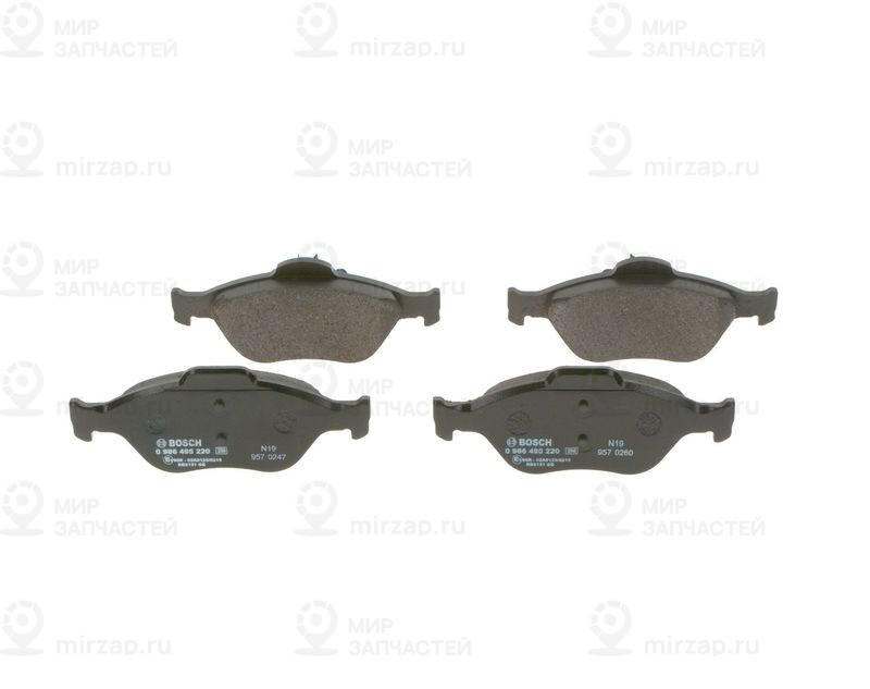 Комплект тормозных колодок, дисковый тормоз BOSCH 0986495220