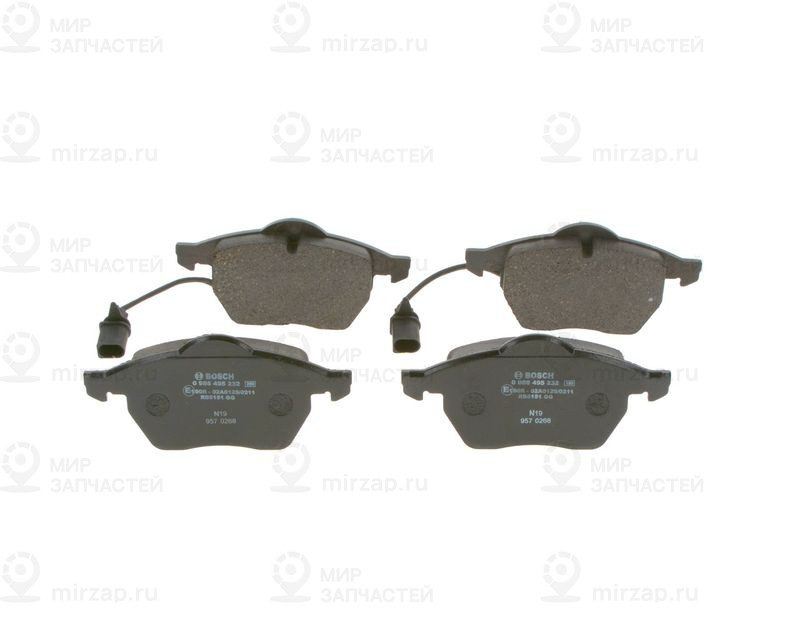 Комплект тормозных колодок, дисковый тормоз BOSCH 0986495232