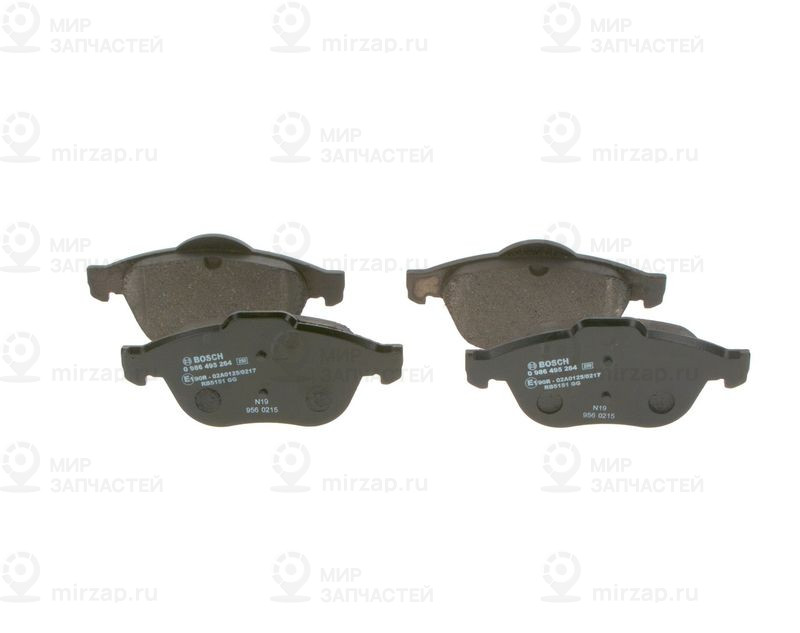 Комплект тормозных колодок, дисковый тормоз BOSCH 0986495264