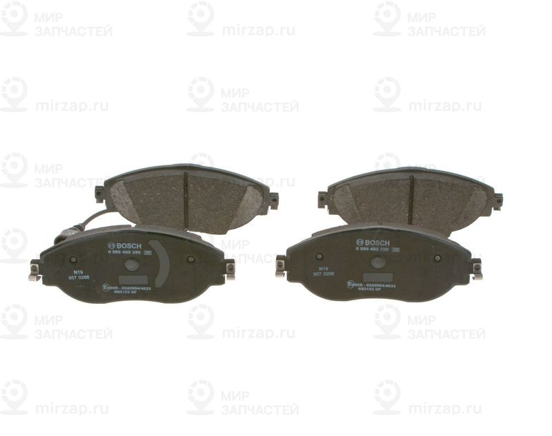 Комплект тормозных колодок, дисковый тормоз BOSCH 0986495350
