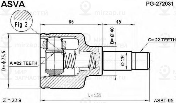 Запчасть ASVA PG272031