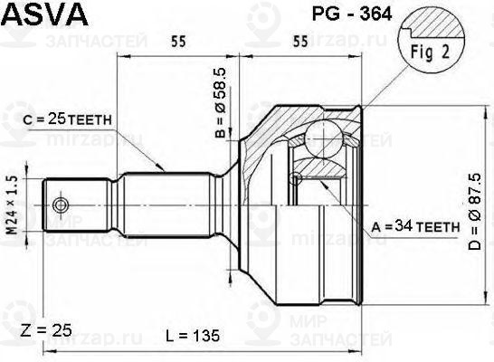 Запчасть ASVA PG364
