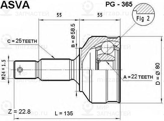 Запчасть ASVA PG365