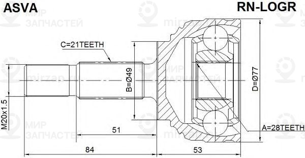 Запчасть ASVA RNLOGR