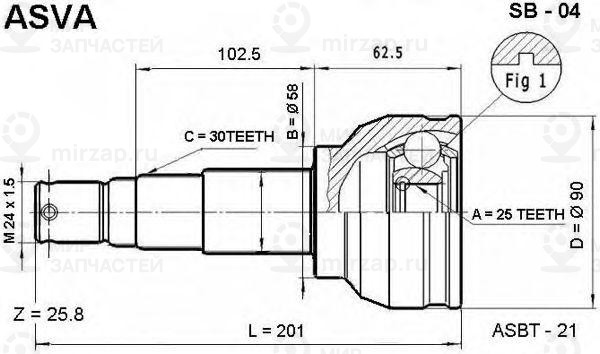 Запчасть ASVA SB04