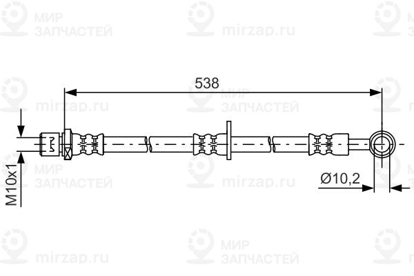 Тормозной шланг BOSCH 1987481606