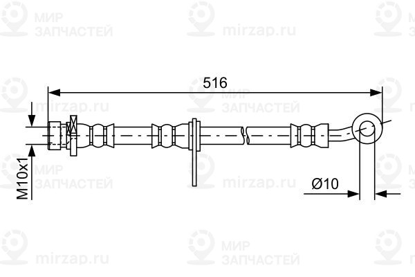 Тормозной шланг BOSCH 1987481729