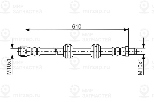 Тормозной шланг BOSCH 1987481744