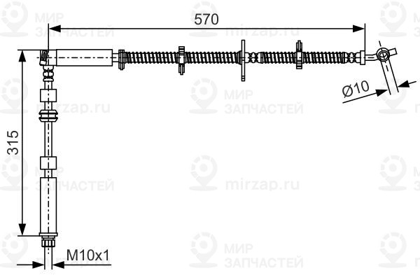 Тормозной шланг BOSCH 1987481A63
