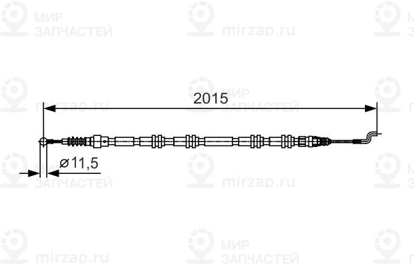 Тросик, cтояночный тормоз BOSCH 1987482017