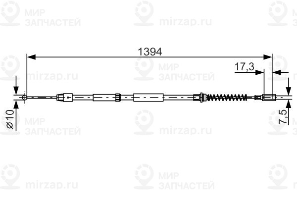 Тросик, cтояночный тормоз BOSCH 1987482033